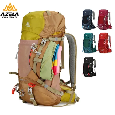 Azela Zaino da Trekking a Grande Capacità per Uomo Donna Zaino Sportivo Impermeabile Multifunzionale da Esterno Con Sistema Airscape