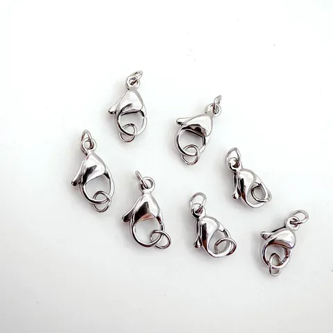 Chiusure a Moschettone in Acciaio Inossidabile Collana Bracciale Fibbia di Collegamento Accessori per Gioielli Fai da Te