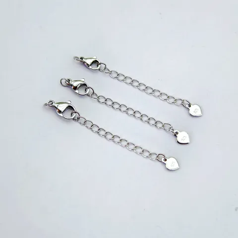 Stainless Steel Necklace Extension Chain Lobster Clasp Tail Chain DIY Jewelry Making Findings
