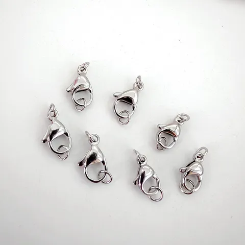 Chiusure a Moschettone in Acciaio Inossidabile Collana Bracciale Fibbia di Collegamento Accessori per Gioielli Fai da Te