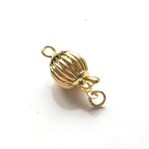 Copper Gold Platinum Plated Ball Necklace Clasp Hollow Mesh Design DIY Pearl Jewelry Findings Accessories