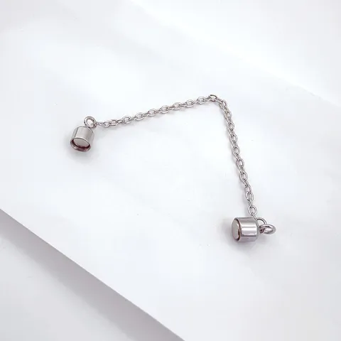 Stainless Steel Magnetic Clasp With Chain Necklace Bracelet Extender Strong Magnet Jewelry Findings