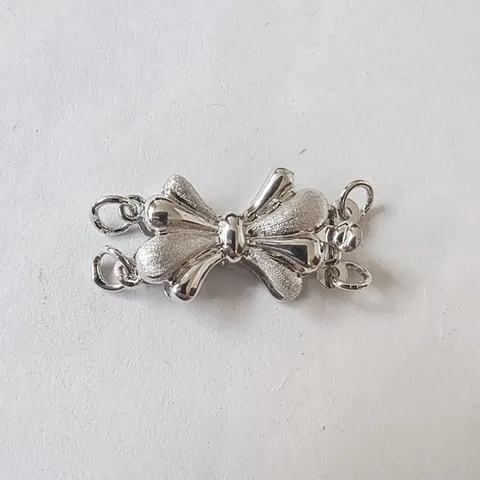 Exquisite Bow Necklace Clasp Copper DIY Jewelry Accessories Golden Silver Rose Gold Multi-Ring Pearl Necklace Connector