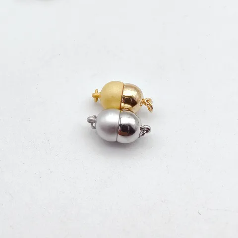 Metal Magnetic Clasp For Pearl Necklace Bracelet DIY Connectors Strong Magnetic Buckle Peanut Shaped Jewelry Findings