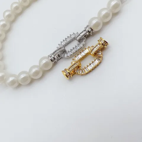 DIY Parel Sieraden Accessoires T-Balk Vierkante Strass Halsketting Gesp Trui Ketting Aansluiting Sluiting Mode Sieraden Bevindingen