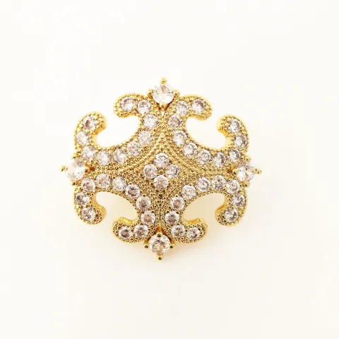 DIY Copper Rhinestone Necklace Clasp Double Row Pearl Sweater Chain Connection Buckle Fashion Jewelry Accessories