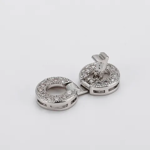 Micro-inlaid Zirconia Metal Jewelry Clasp DIY Necklace Bracelet Connector Elegant Fashion Finding Accessory