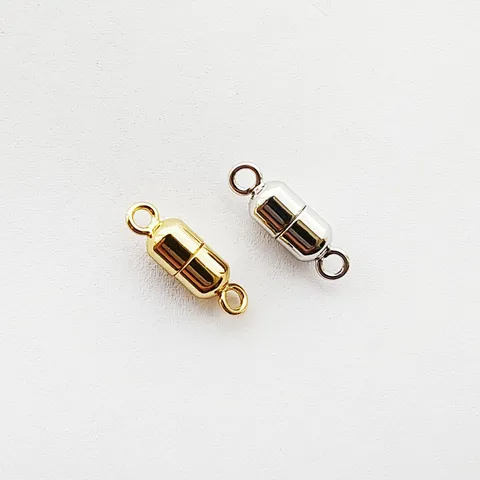 Copper Magnetic Clasp With Safety Chain Jewelry DIY Connector Necklace Bracelet Strong Magnetic Closure Findings