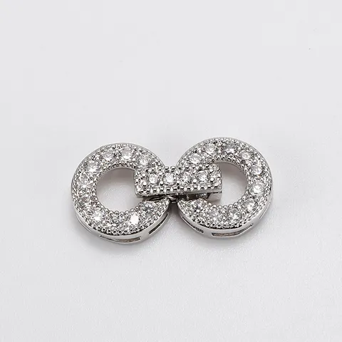 Micro-inlaid Zirconia Metal Jewelry Clasp DIY Necklace Bracelet Connector Elegant Fashion Finding Accessory
