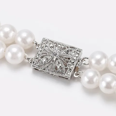DIY Multi-Strand Pearl Necklace Clasp Metal Rhinestone Connecting Buckle Jewelry Findings For Bracelet Necklace Making