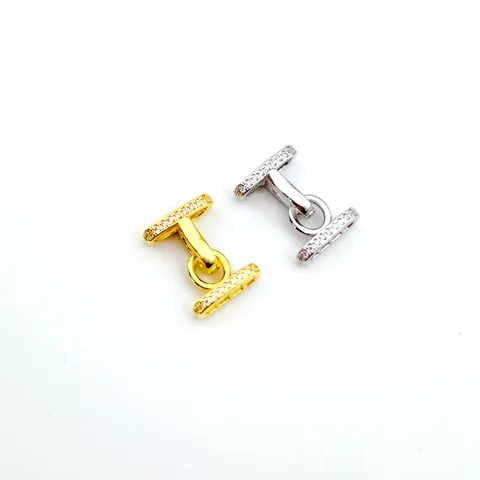 Copper Micro-Inlaid Zirconia Pearl Necklace Bracelet Clasp DIY Jewelry Accessories Multilayer Connecting Buckle