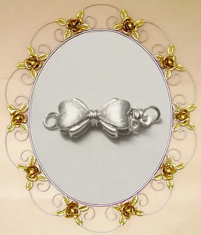 925 Sterling Silver Jewelry Clasp DIY Pearl Necklace Bracelet Connector Bow Heart Gold Platinum Plated Findings