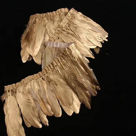 Golden Goose Feather Trim Ribbon Craft Fringe For DIY Sewing Apparel Accessories Home Decoration Trimmings