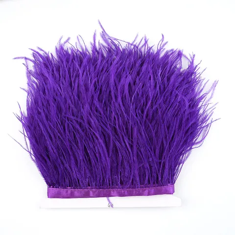 Ostrich Feather Trim Fringe Colorful Feather Ribbon For Clothing Garment Sewing DIY Craft Party Decoration