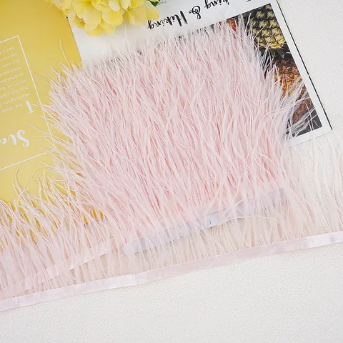Ostrich Feather Trim Fringe Colorful Feather Ribbon For Clothing Garment Sewing DIY Craft Party Decoration