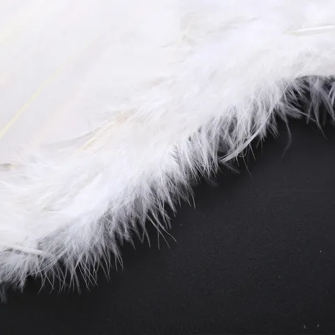 Ailes d'Ange en Plumes Blanches Accessoire de Costume Plumes d'Oie Fait Main pour Enfants Spectacle de Scène Fête de Mariage Cosplay