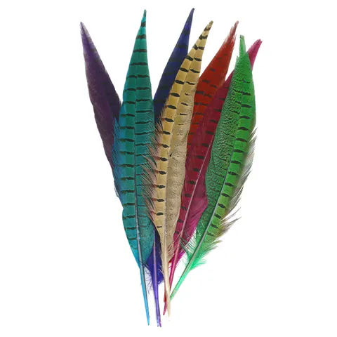 Natural Pheasant Tail Feathers DIY Craft Feather Material Colorful Dyed Plumage For Stage Performance Wedding Party Home Decor Accessories