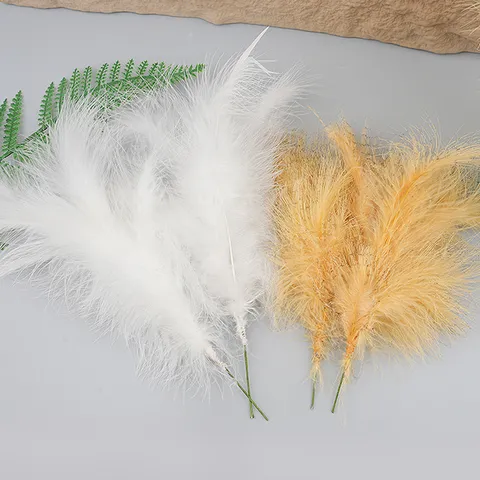 Fluffy Feather Wire Flower Accessory Diy Handmade Clothing Dress Hat Performance Hair Decoration Craft