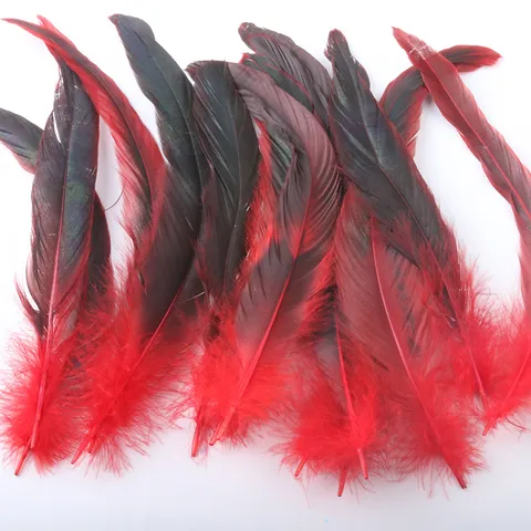 Colorful Rooster Tail Feathers Natural Feather DIY Craft Material For Mask Headpiece Wings Cat Toy Party Decor