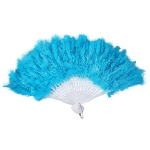 Vintage Eventail en Plumes Pice Dentelle Main Fête Danse Mariage Banquet Décoratif Accessoire Eventail