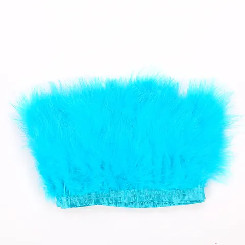 Garniture de Plumes de Dinde Moelleuse Ruban de Plumes Artisanales pour Accessoires de Vêtements DIY Couture Décoration