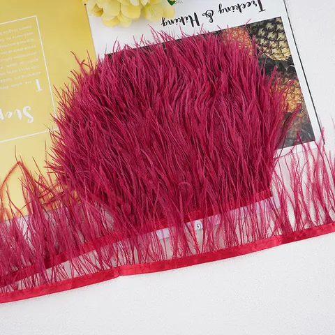 Ostrich Feather Trim Fringe Colorful Feather Ribbon For Clothing Garment Sewing DIY Craft Party Decoration