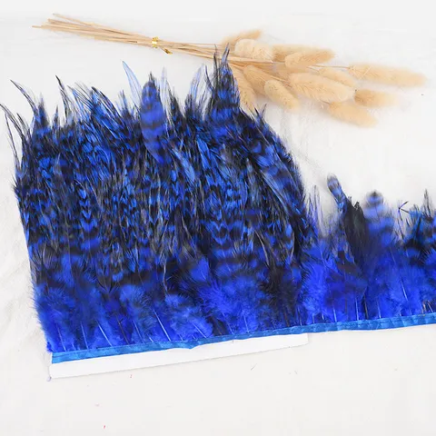 Colorful Feather Trim Ribbon With Spotted Pattern Feather Fringe For DIY Clothing Accessories Craft Sewing Decoration