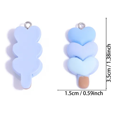 Colorful Love Lollipop Resin Pendant Charms DIY Handmade Necklace Keychain Jewelry Making Craft Accessories
