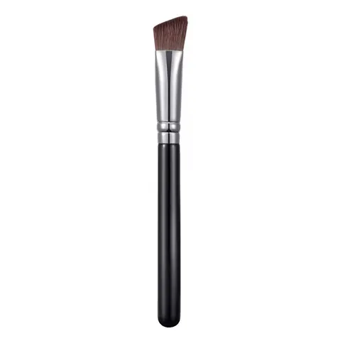 Triangle Highlighter Makeup Brush Synthetic Fiber Wooden Handle Concealer Brush For Face Contouring Daily Makeup