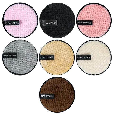 Reusable PVA Makeup Remover Pads Pineapple Grid Face Cleaning Sponge Soft Microfiber Facial Cleansing Puff Skin Care Tools