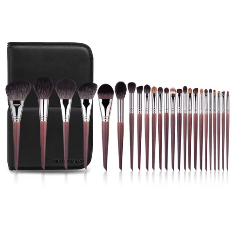 Professionele Make-up Borstel Set Geiten Ponyhaar Poeder Foundation Oogschaduw Borstel Met Houten Handvat Aluminium Buis Cosmetisch Hulpmiddel Voor Vrouwen