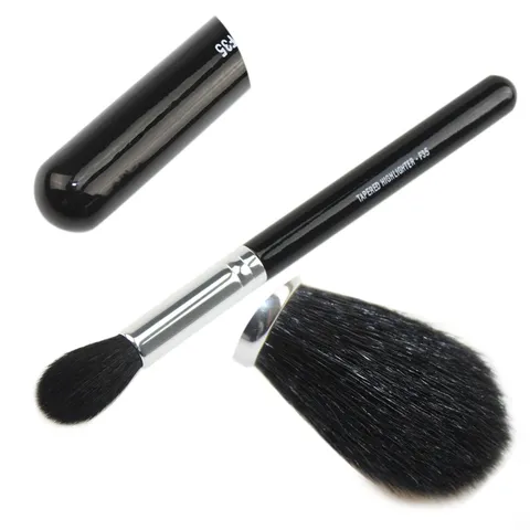 Professional F35 Tapered Highlighter Makeup Brush Soft Goat Hair Face Blusher Contour Shadow Beauty Tool Wood Handle