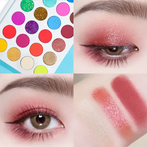 Professional Multi-color Eyeshadow Palette Matte Pearlescent Glitter Rainbow Eye Makeup Kit For Women Daily Festival Beauty