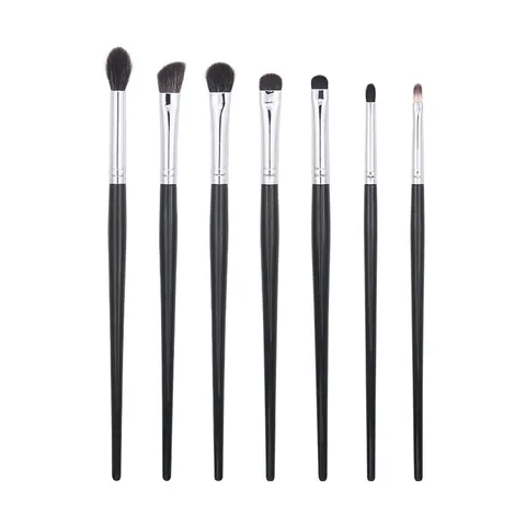 Professionele Make-up Borstels Geitenhaar Oogschaduw Eyeliner Concealer Borstel Set Met Koperen Beslag Houten Handvat