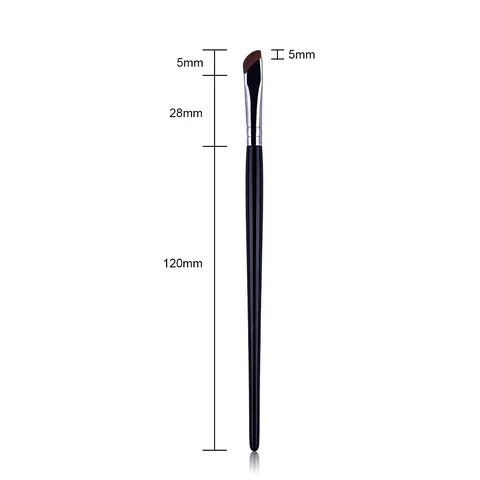 Professioneller Abgewinkelter Eyeliner-Pinsel Feiner Augenbrauenpinsel Kunstfaser Holzgriff Ultra Dünner Make-up Pinsel Für Präzisen Eyeliner