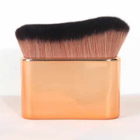 Golfvorm Foundation Kwast Grote Naadloze BB Cream Gezicht Lichaam Foundation Kwast Synthetische Vezel Vergulde Handgreep Make-up Tool
