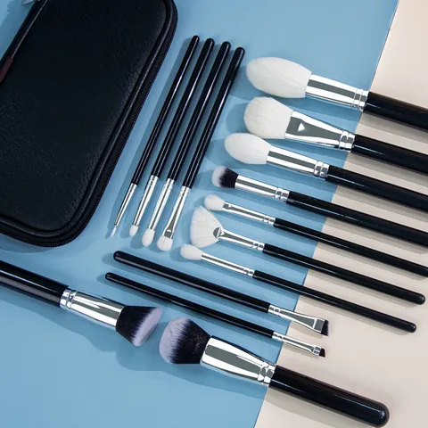 Professionelles Makeup Pinsel Kit Synthetik Wollhaar Puder Lidschatten Highlight Blending Pinsel Mit Holzgriff Makeup Werkzeuge Für Damen