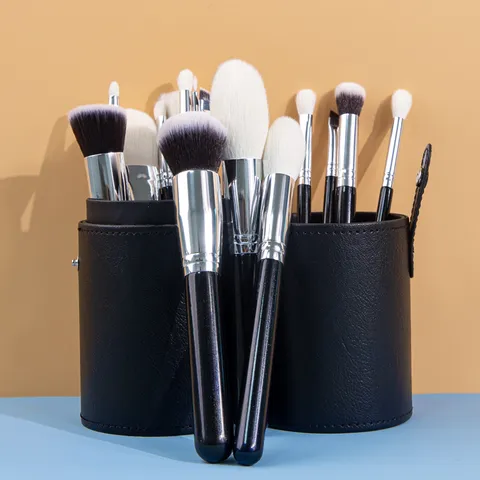 Professionelles Makeup Pinsel Kit Synthetik Wollhaar Puder Lidschatten Highlight Blending Pinsel Mit Holzgriff Makeup Werkzeuge Für Damen