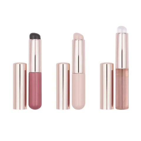 Zachte Siliconen Lippenpenseel Met Deksel Vingervormige Lippenstift Blending Penseel Mini Draagbare Concealer Borstel Stofdichte Make-up Kwast Vrouwen