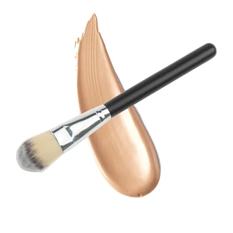 Professional Foundation Brush Soft Synthetic Bristles Wooden Handle Seamless Base Makeup Brush Concealer Application Tool