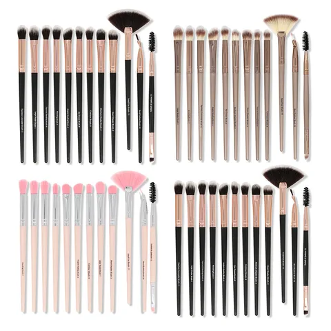 Professional Eye Makeup Brushes Synthetic Fiber Eyeshadow Blending Eyeliner Crease Concealer Brush With Plastic Handle Beauty Tools
