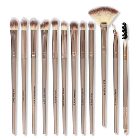 Professional Eye Makeup Brushes Synthetic Fiber Eyeshadow Blending Eyeliner Crease Concealer Brush With Plastic Handle Beauty Tools