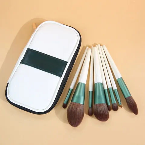 Professional Makeup Brushes Pearl White Soft Fiber Bristles Wood Handle Powder Eyeshadow Beauty Tools For Women