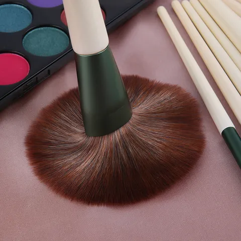 Professional Makeup Brushes Pearl White Soft Fiber Bristles Wood Handle Powder Eyeshadow Beauty Tools For Women
