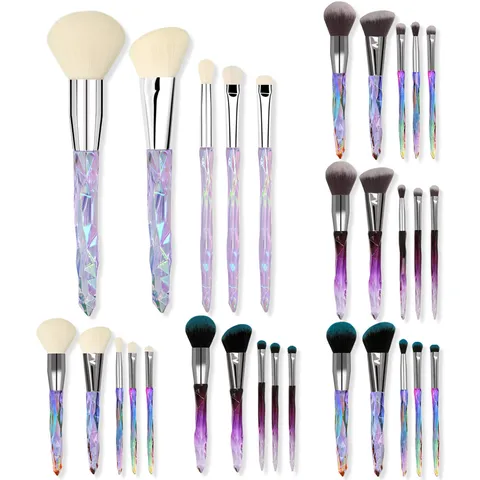 Crystal Diamond Handle Makeup Brushes Professional Soft Synthetic Hair Foundation Powder Eyeshadow Blending Brush Beauty Tools