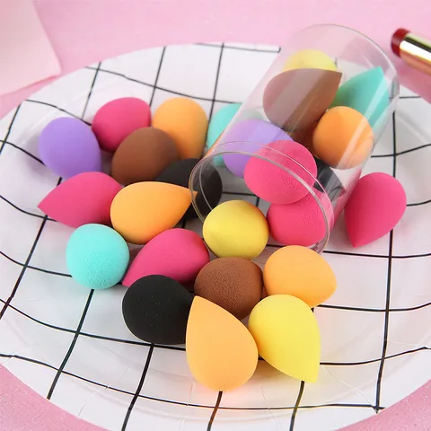 Mini Niet-Latex Waterdruppel Make-up Spons Set Hydrofiel Beauty Ei Foundation Blender Puffs Professionele Cosmetica Tools Met Fles
