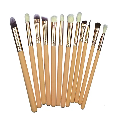 Professional Makeup Brush Set Wood Handle Natural Wool Hair Eyeshadow Blending Smudge Brush Kits Beauty Tool For Women Gift