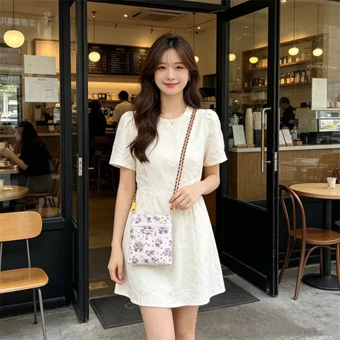 Women Fresh Floral Canvas Crossbody Bag Portable Lace Trim Mini Shoulder Bag Adjustable Woven Strap Small Purse For Students