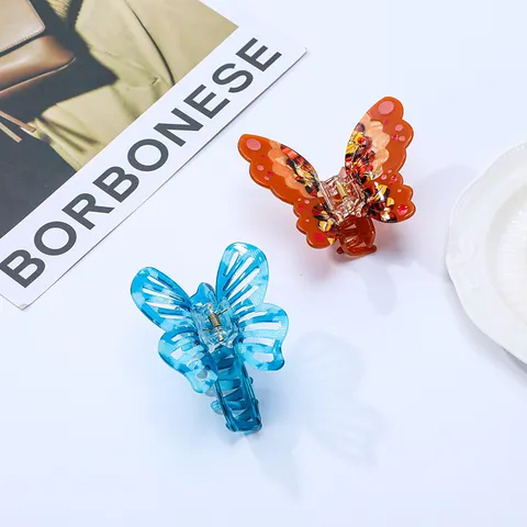 Molletta per Capelli in Acetato di Alta Qualità Farfalla Elegante Fermaglio Traforato Retrò per Capelli da Donna Accessori