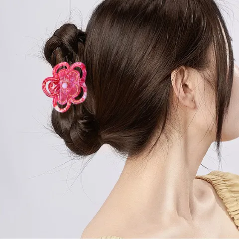 Vintage Acetat Birnenblüten Haarklammer Elegant Künstliche Perle Verzierte Haargreifer Für Damen Fluffige Hochsteckfrisur Rutschfest Haarschmuck